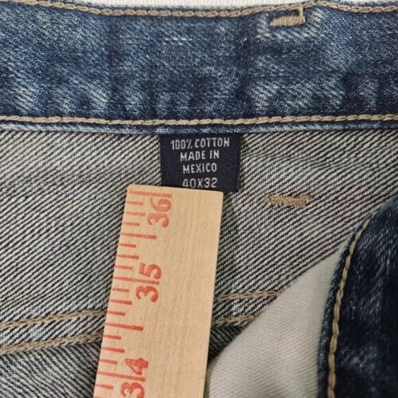 IZOD Jeans Men's 40x32 Blue Denim Classic Fit Waist Dark Wash Vintage Straight - Picture 10 of 15